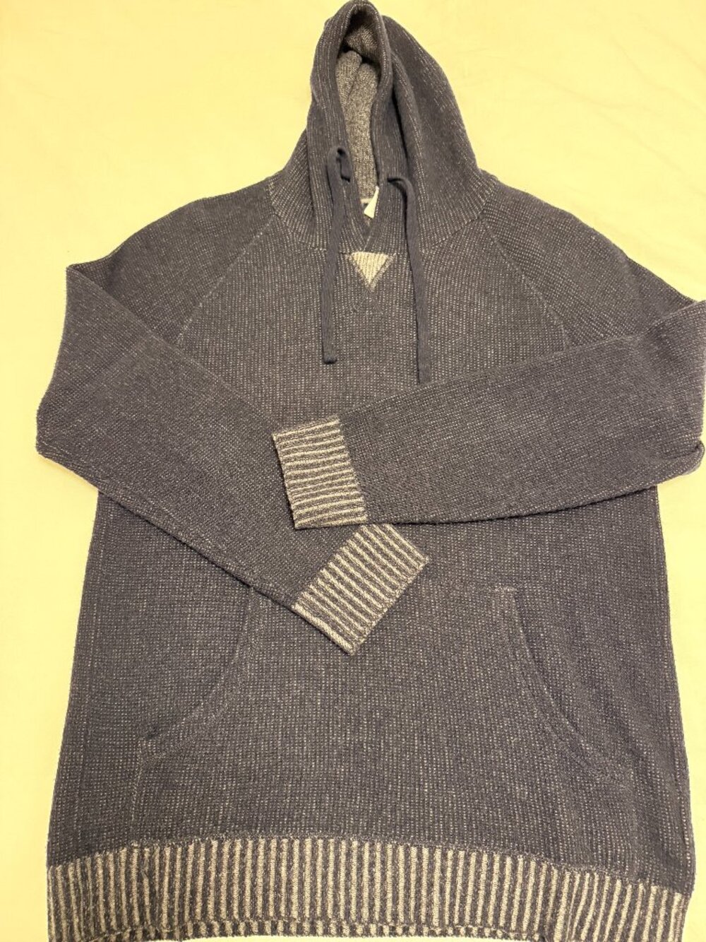 Navy and Grey Hoodie Sweater